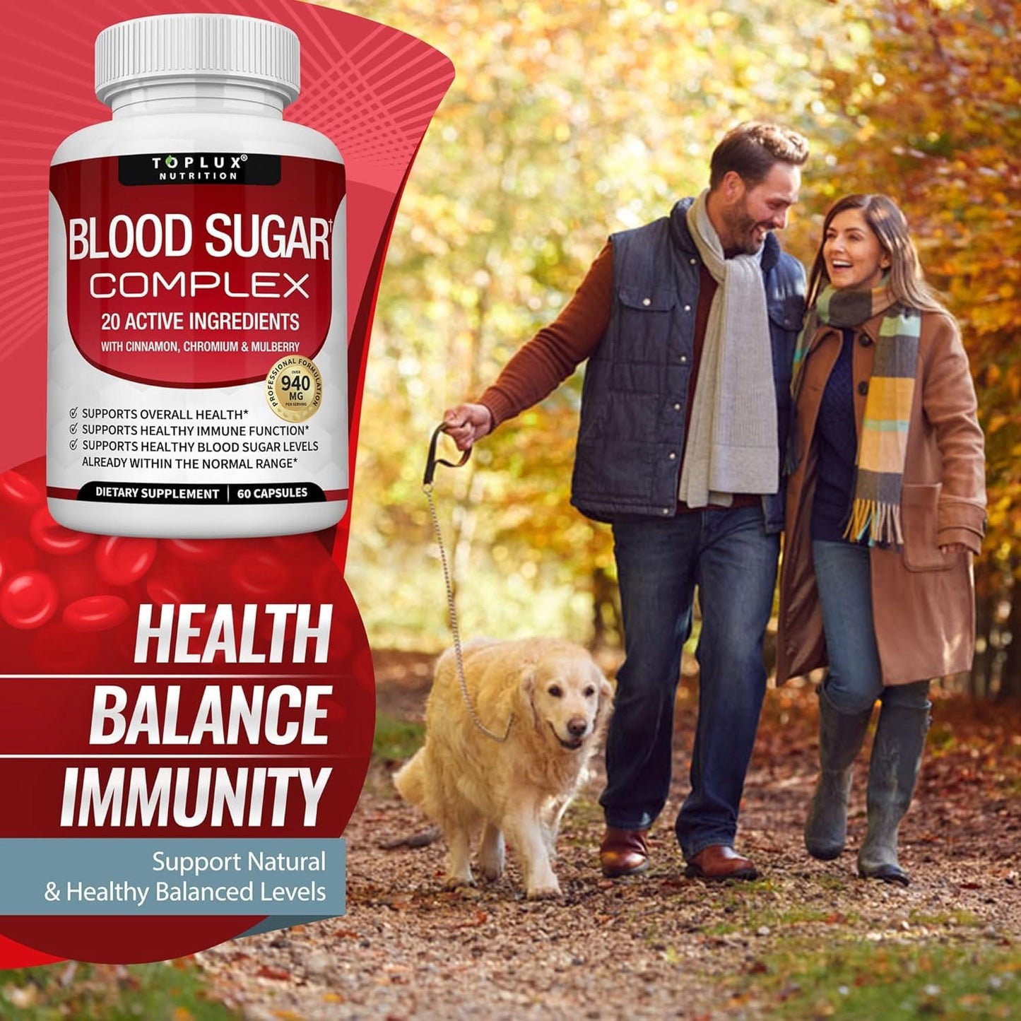 Blood Sugar Balance – 60 Cápsulas para Niveles Saludables de Azúcar en Sangre